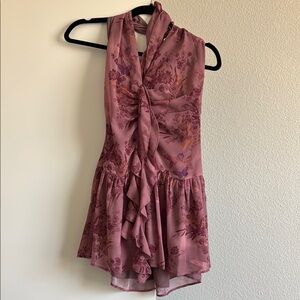 NBD Diya Mini Dress in Mauve Floral - size S